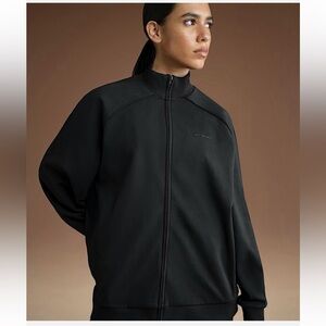 NikeSKIMS Matte Tricot oversized track jacket in black